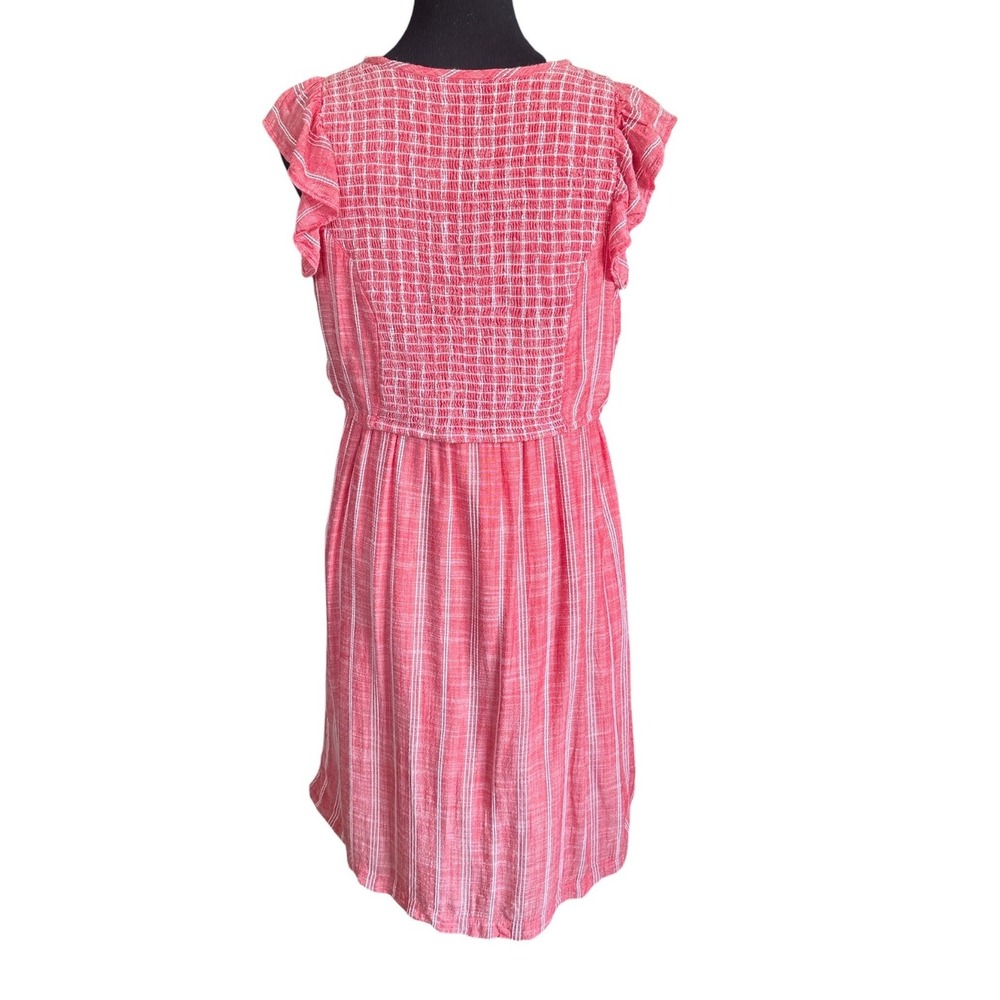 Motherhood Maternity Nursing Dress, Red & White Striped, Medium - Picture 3 of 6